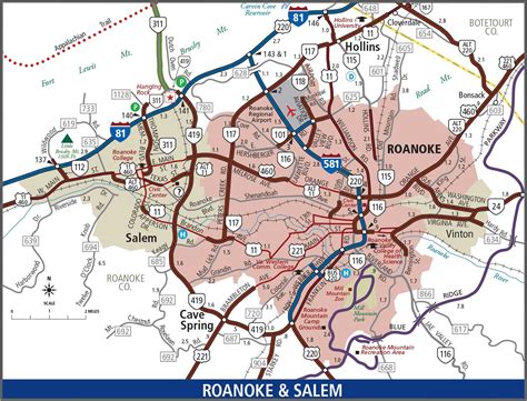 roanoke city map|Iba pa.